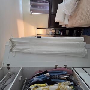 Mac Duggal White Gown with Embellished Details